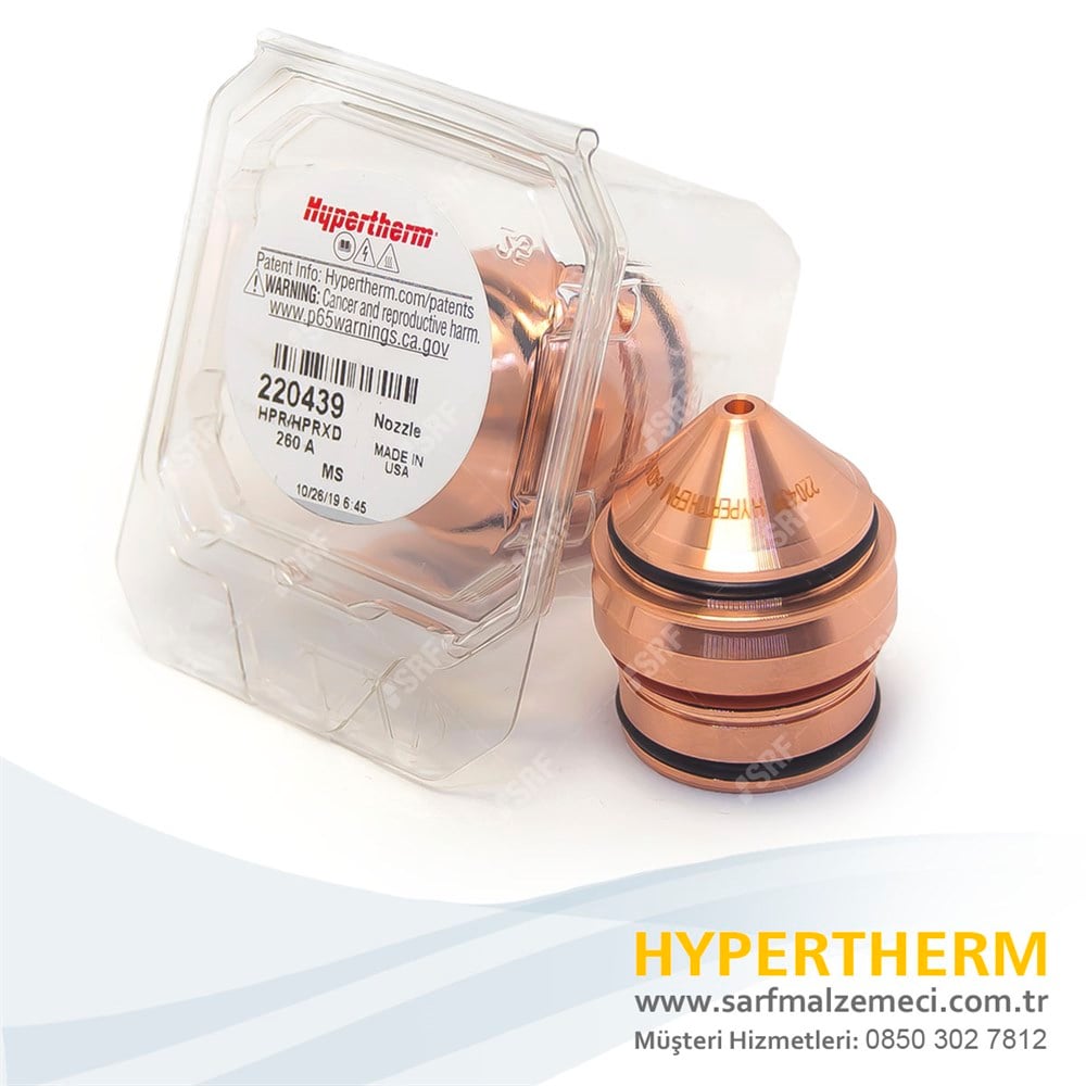 Orijinal Hypertherm® 220439 Nozzle 260A