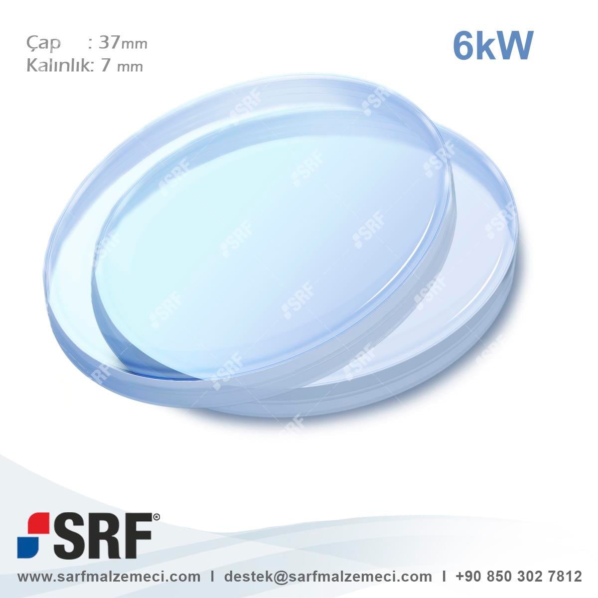 SRF® Lazer Lens Koruma Camı D37D7 - 6kw