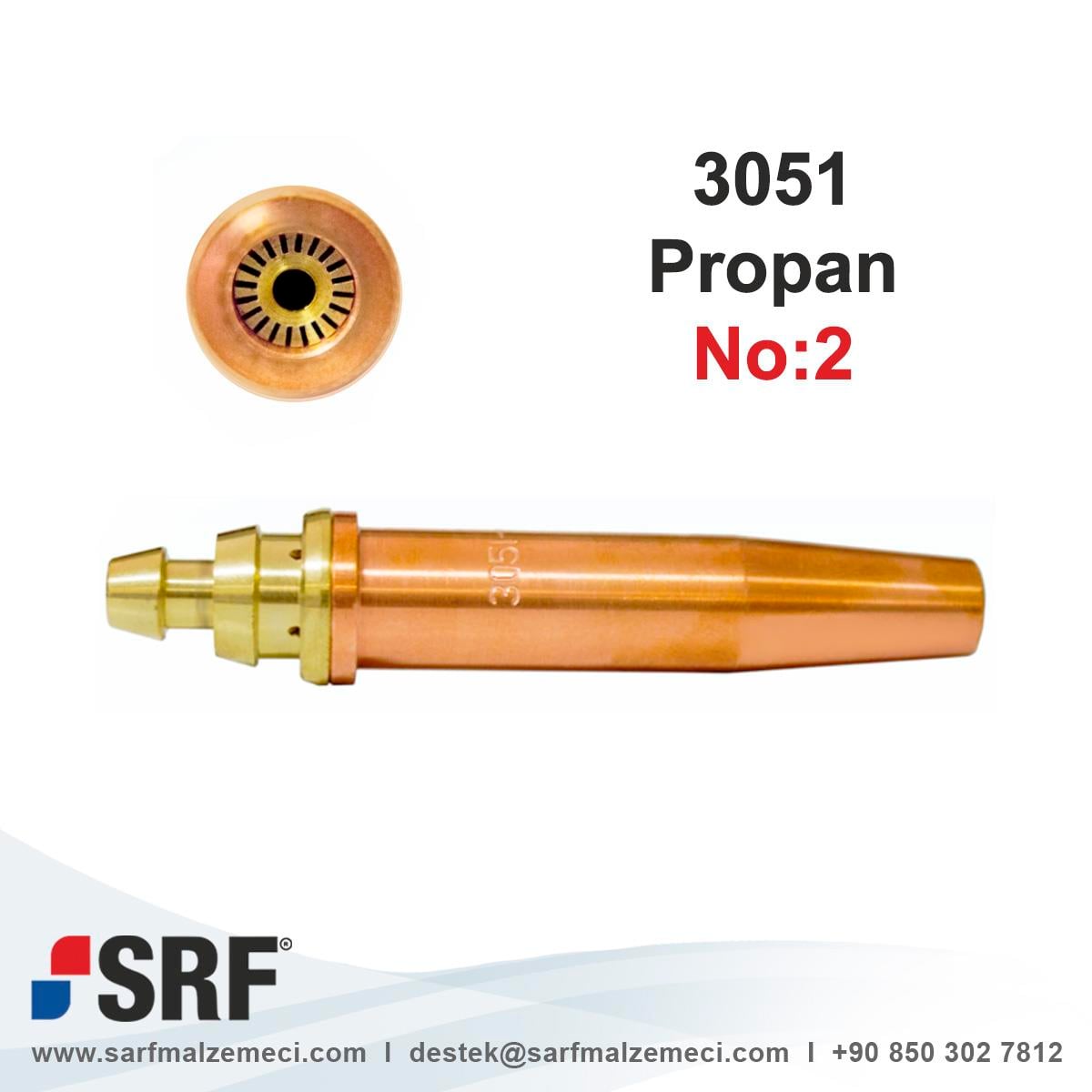 Tanaka® Uyumlu Oksijen Kesme Nozul 3051 GE No:2