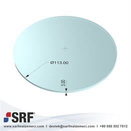D113T3 Lazer Lens Koruma Camı Çap:113mm Kalınlık:3mm
