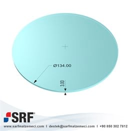 D134D3 Lazer Lens Koruma Camı Çap:134mm Kalınlık:3mm