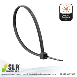 SLR Kablo Bağı 3.7mmx150mm UV Korumalı Siyah