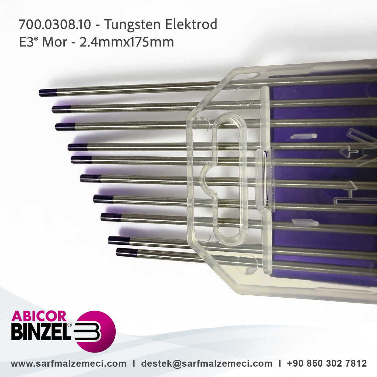 Abicor Binzel® E3® Tungsten Elektrod 700.0308.10