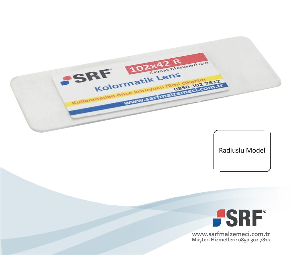 Kolormatik Kaynak Maskesi Koruma Camı (Lens) 102x42mm Radiuslu