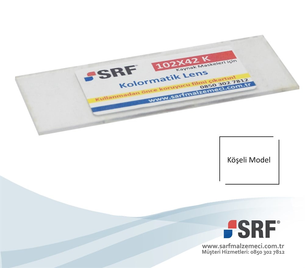 Kolormatik Kaynak Maskesi Koruma Camı (Lens) 102x42mm Köşeli