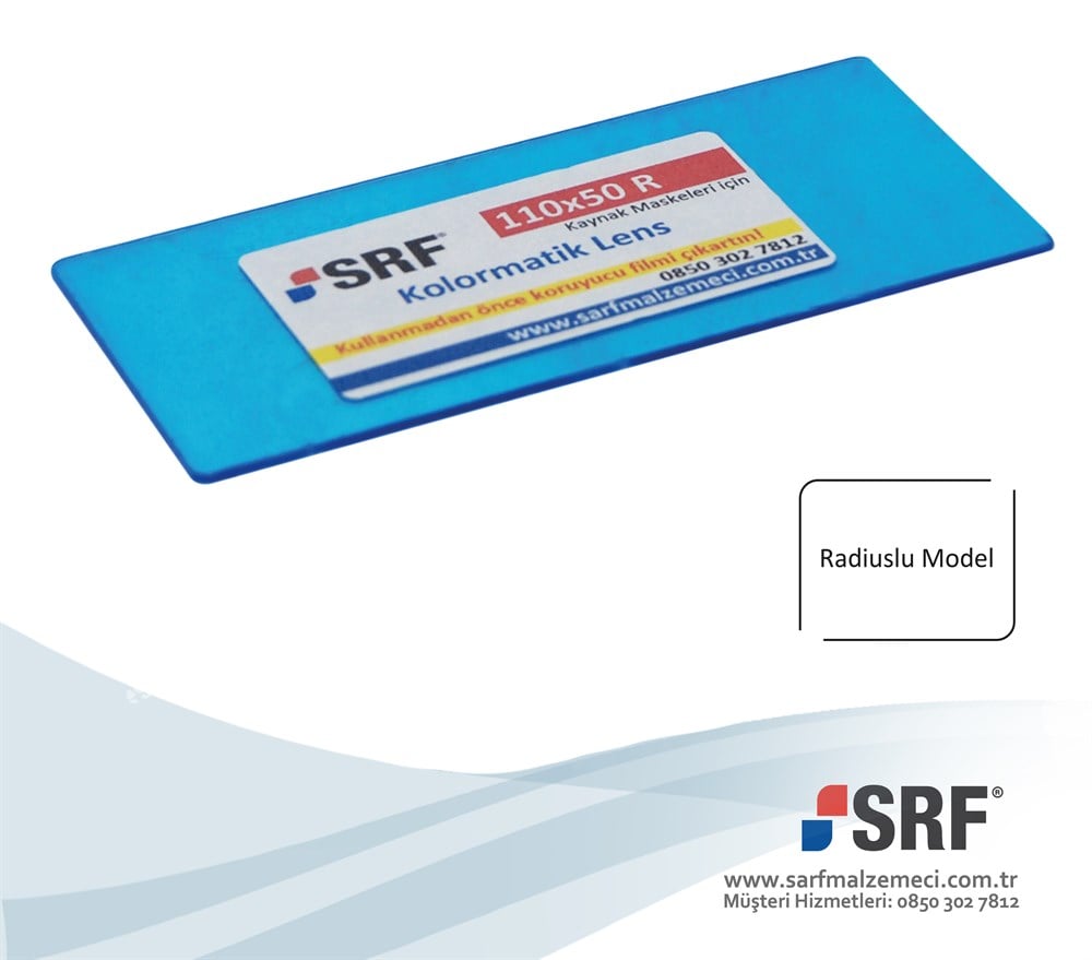Kolormatik Kaynak Maskesi Koruma Camı (Lens) 110x50mm Radiuslu