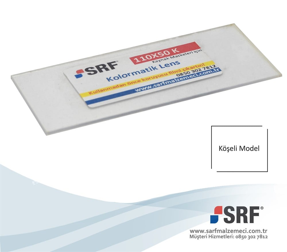 Kolormatik Kaynak Maskesi Koruma Camı (Lens) 110x50mm Köşeli
