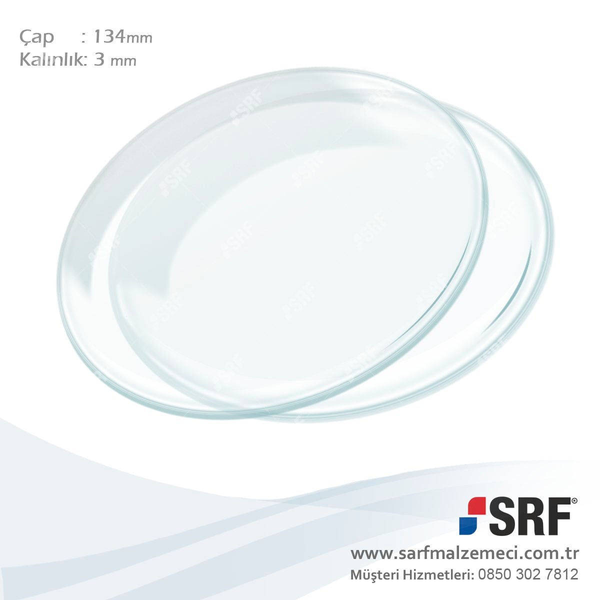 Lazer Koruma Camı D134D3 Çap:134mm Kalınlık:3mm