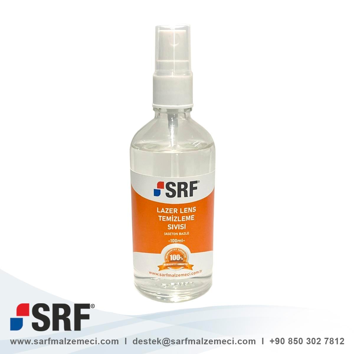 Lazer Lens Temizleme Sıvısı 100ml Aseton Bazlı Sprey Cam Şişe