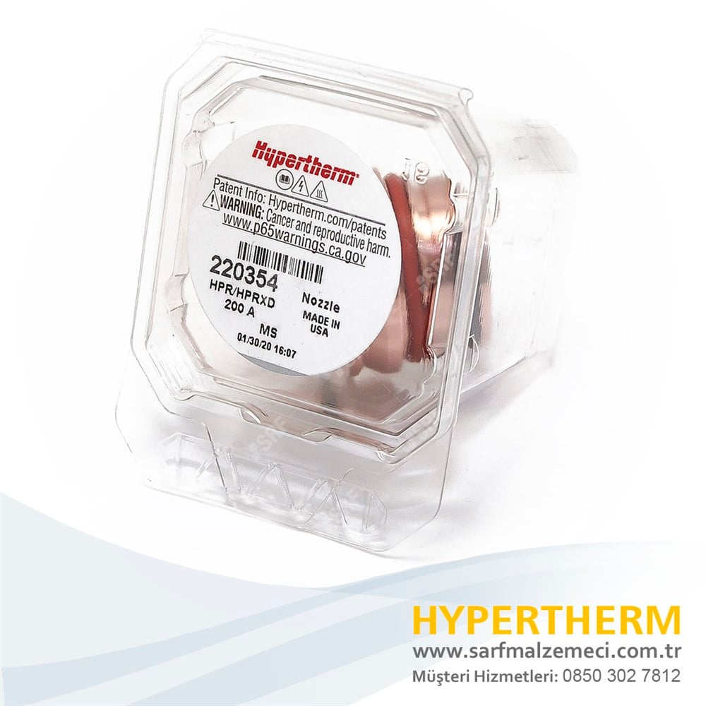 Orijinal Hypertherm® 220354 Nozzle 200A