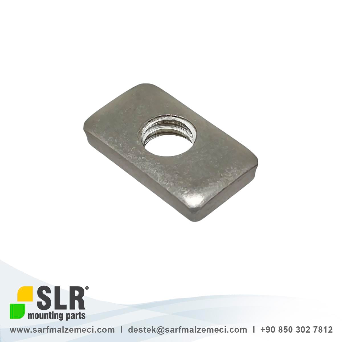 SLR Paslanmaz Dikdörtgen Somun M8-24x12,70x3,80