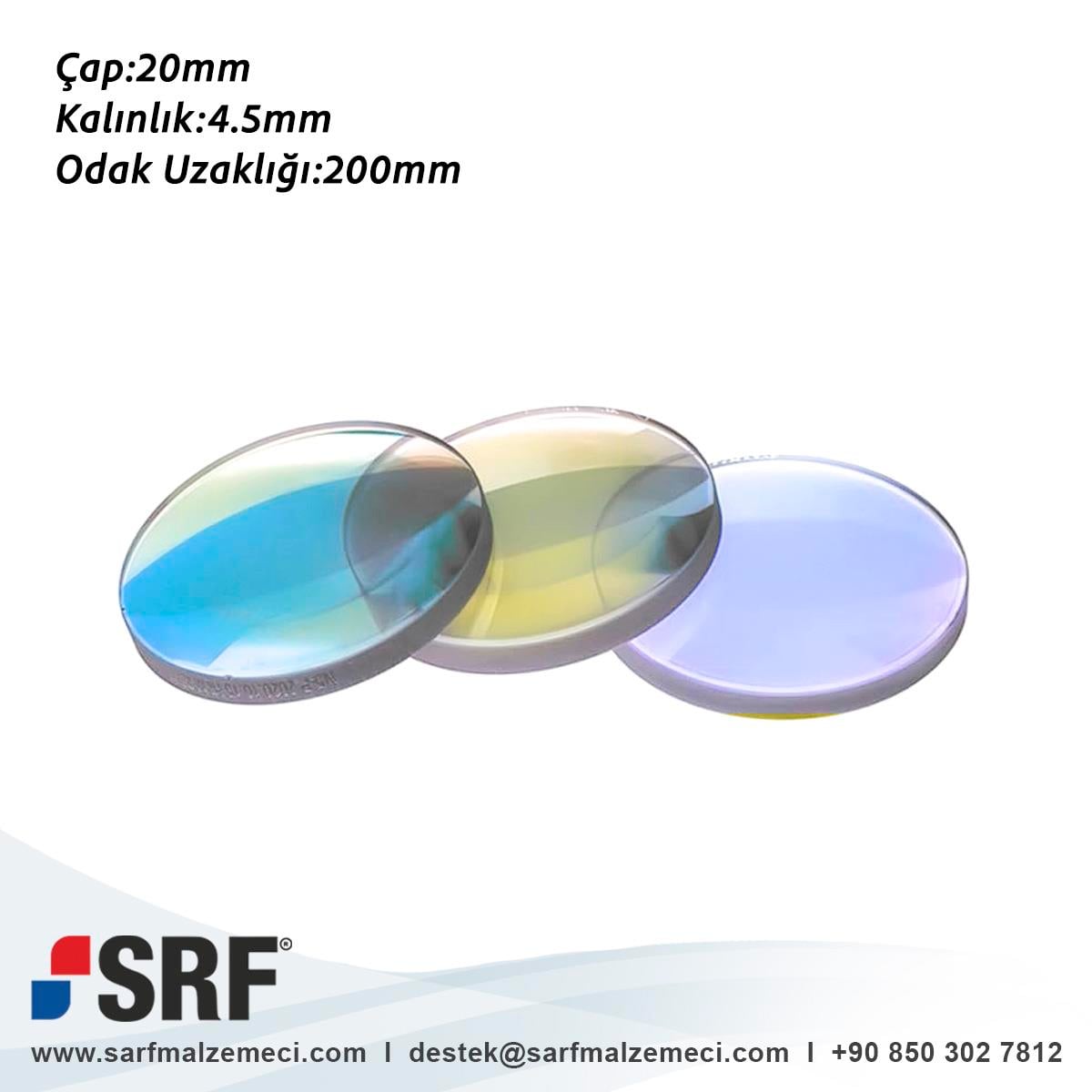 SRF® D20 F200 T4.5 Lazer Kaynak Fokus Lensi