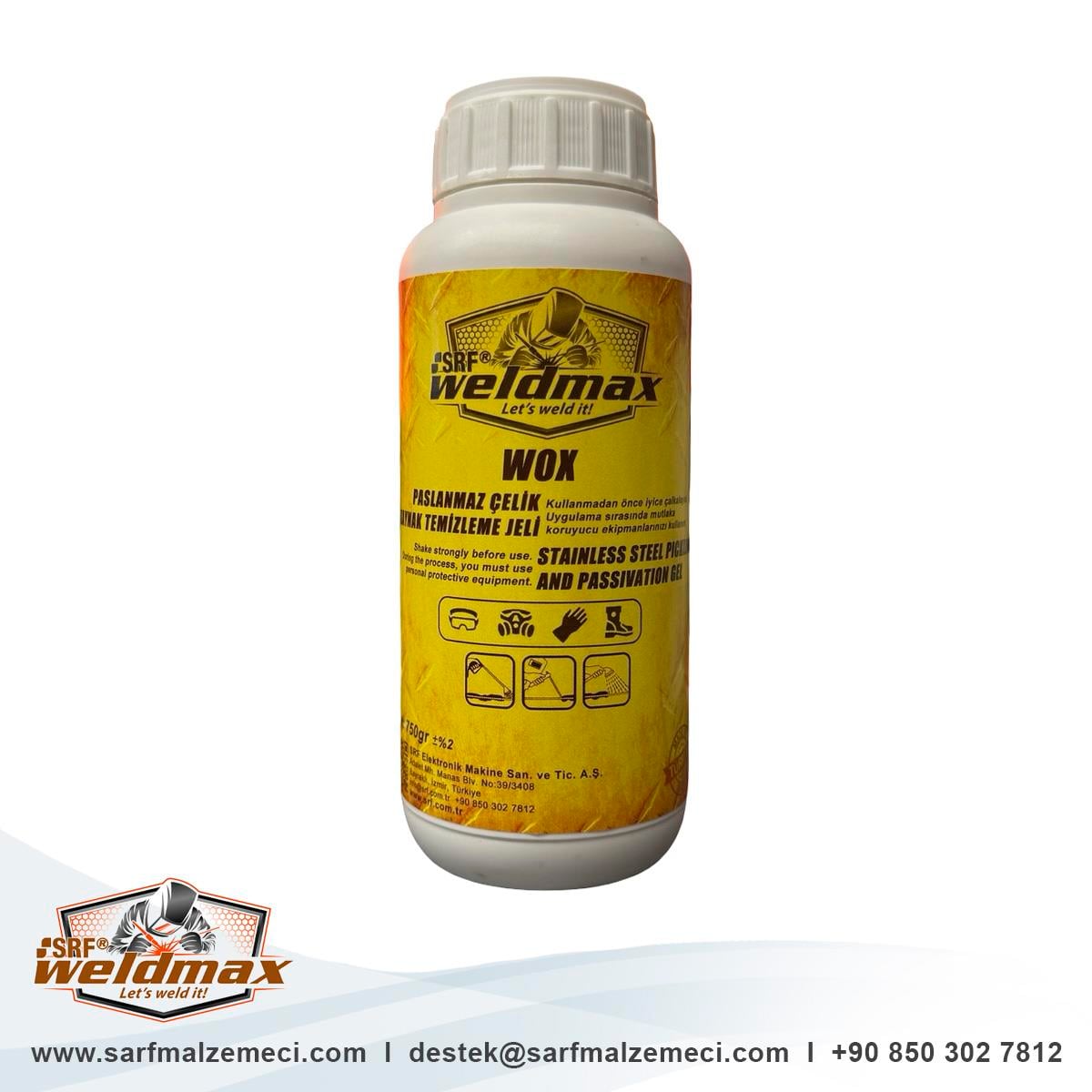 SRF Weldmax Paslanmaz Çelik Kaynak Temizleme Jeli 750g