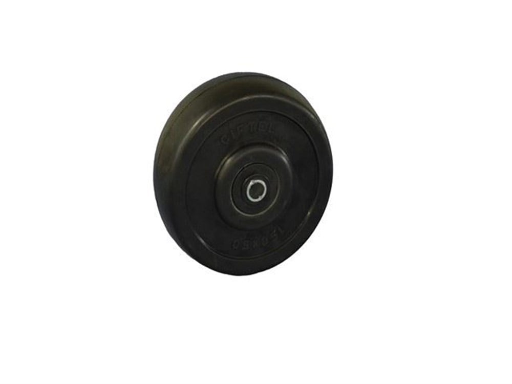 Çiftel - Çap: 125x40x15 mm Lastik Tekerlek, Rulmanlı Yedek Teker - 0793