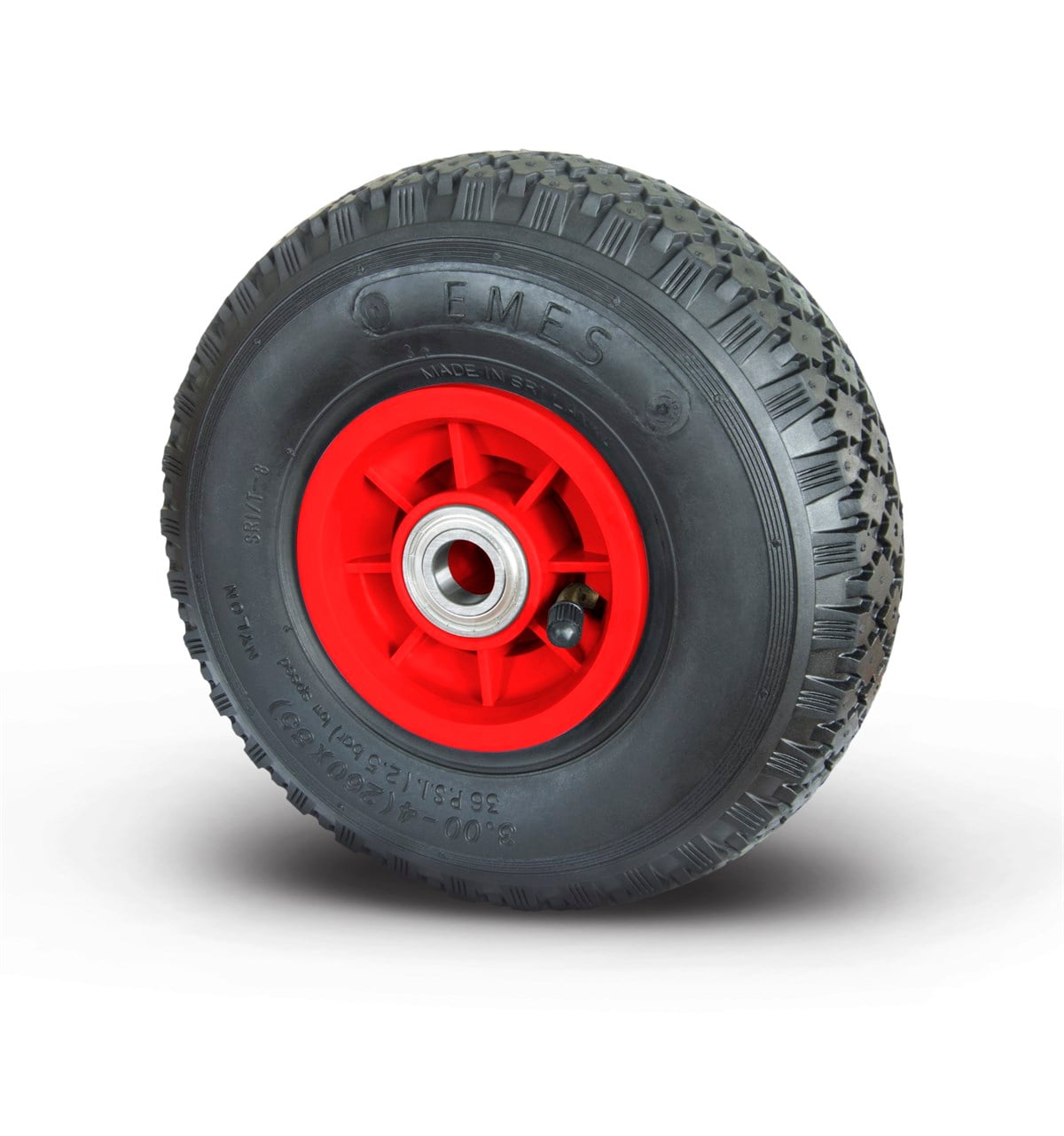 MBRH 300x4x20 PLASTİK JANTLI RULMANLI HAVALI TEKERLEK, EMES PLASTİK ŞİŞME TEKER - Emes - Yedek Tekerlekler - MBRH 300x4x20 PLASTİK JANTLI RULMANLI HAVALI TEKERLEK, EMES PLASTİK ŞİŞME TEKER