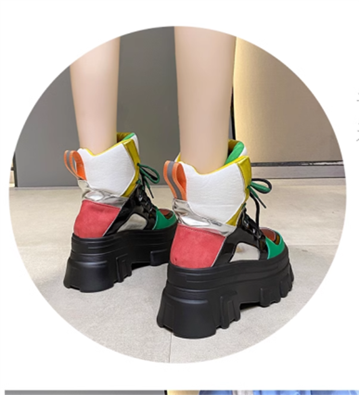 Çok Renkli Dolgu Topuk Bot