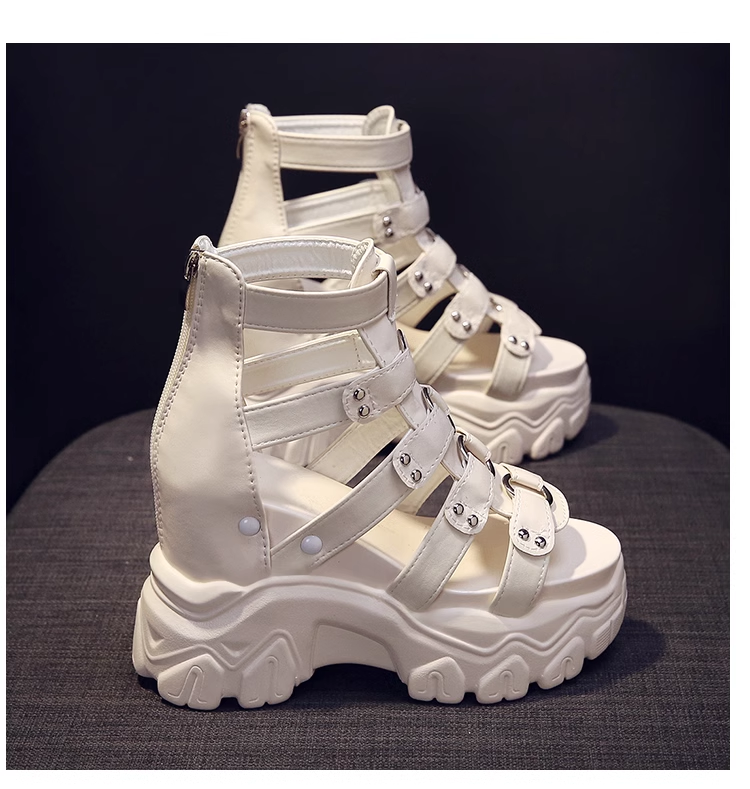 Dolgu Topuk  Gladyatör Sandalet