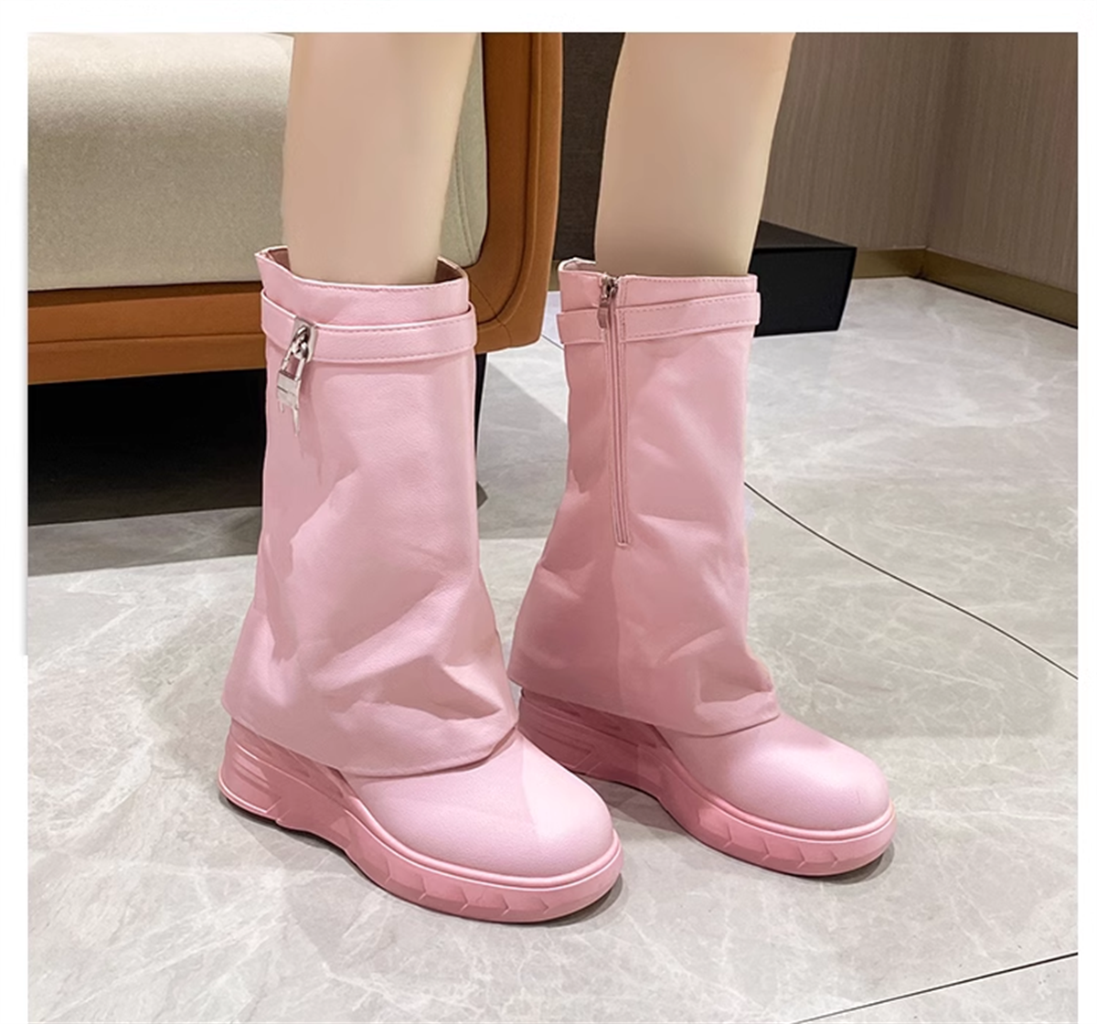 Dolgu Topuk Pembe Bot