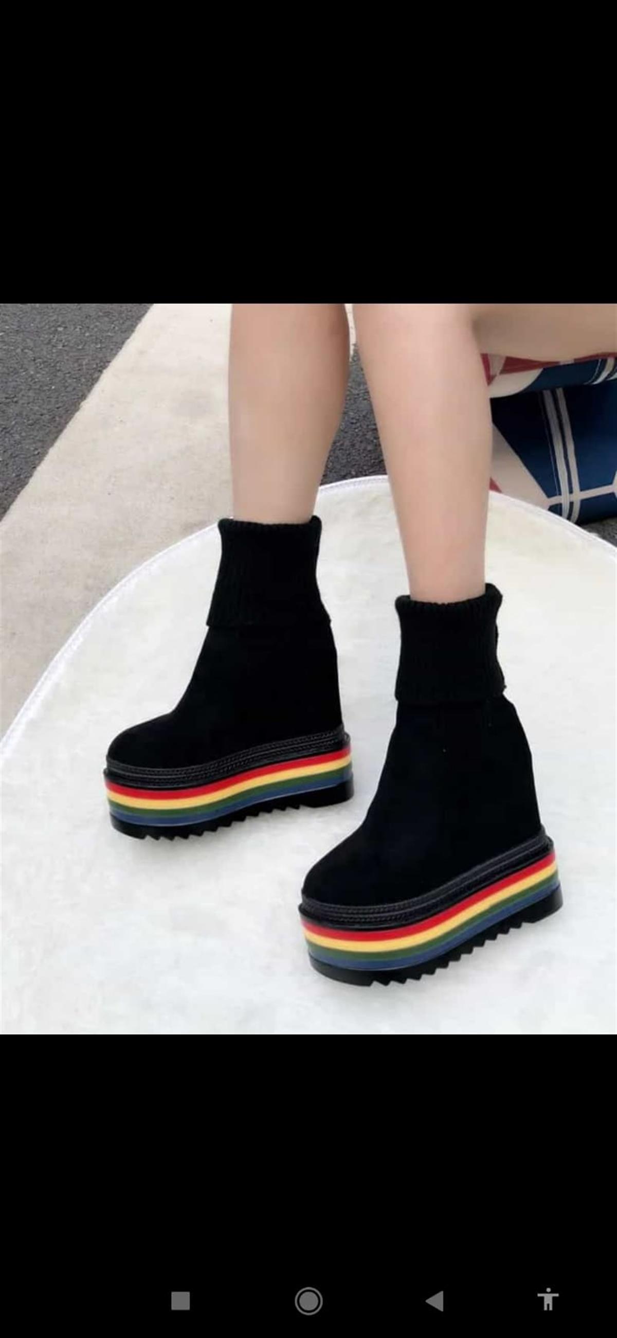 Dolgu Topuk Renkli Bot