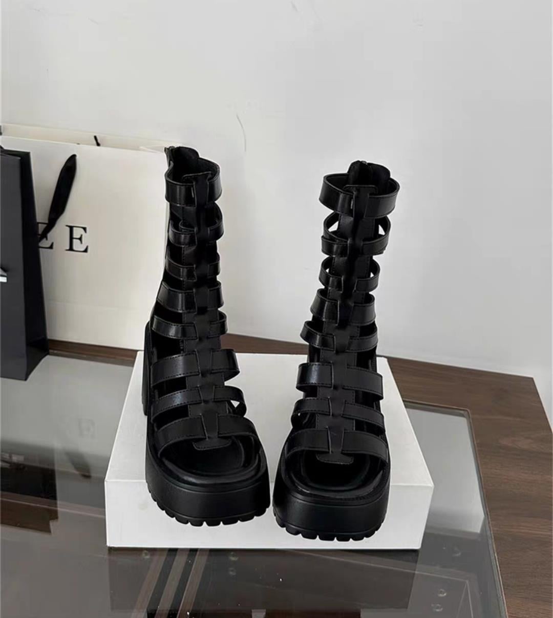 Topuklu Gladyatör Sandalet