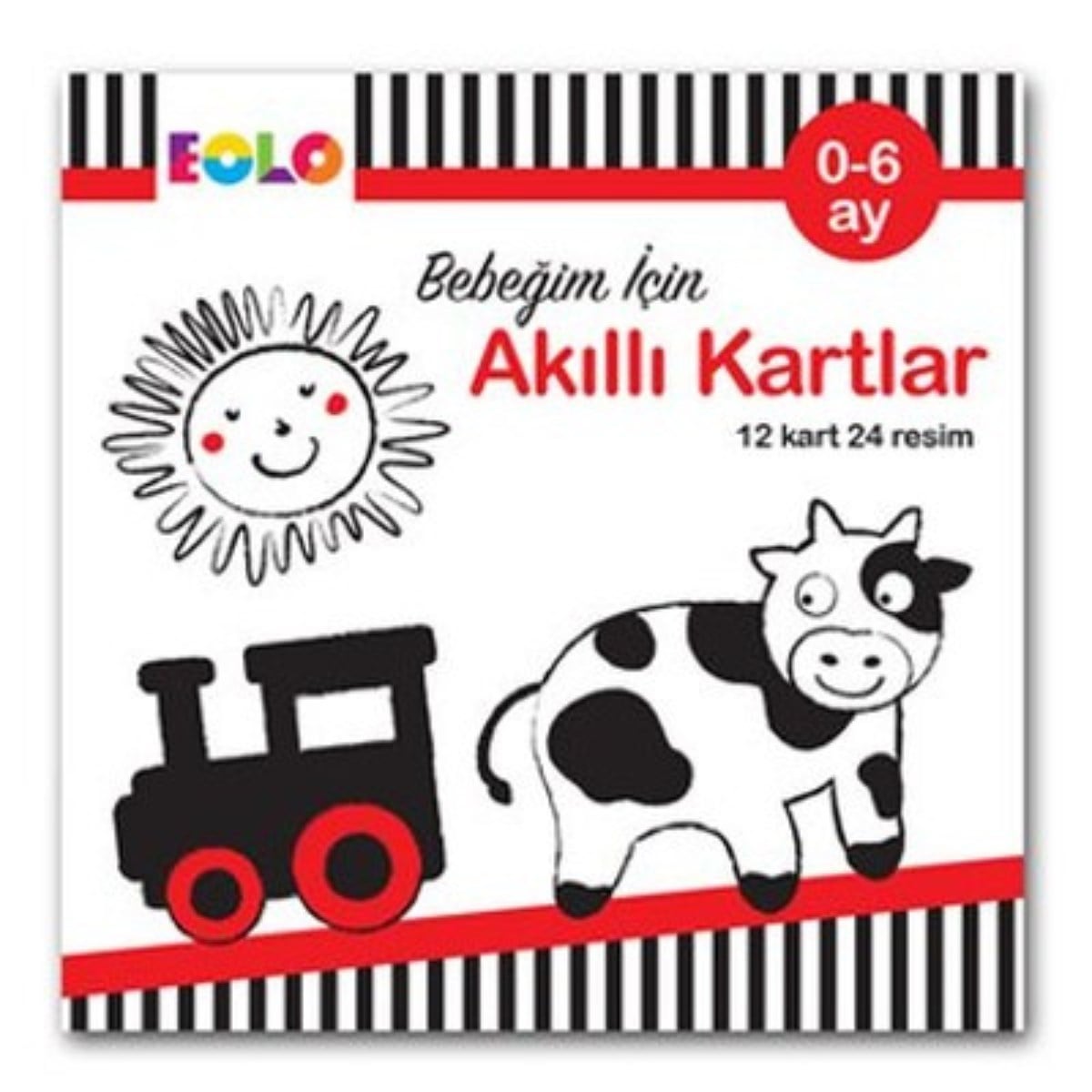 Bebeğim İçin Akıllı Kartlar 0-6 Ay (12 Kart - 24 Resim)