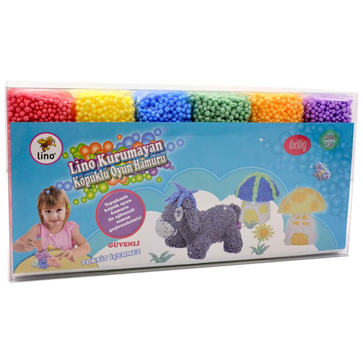 Lino Kurumayan Köpüklü Oyun Hamuru 6X10 Gr