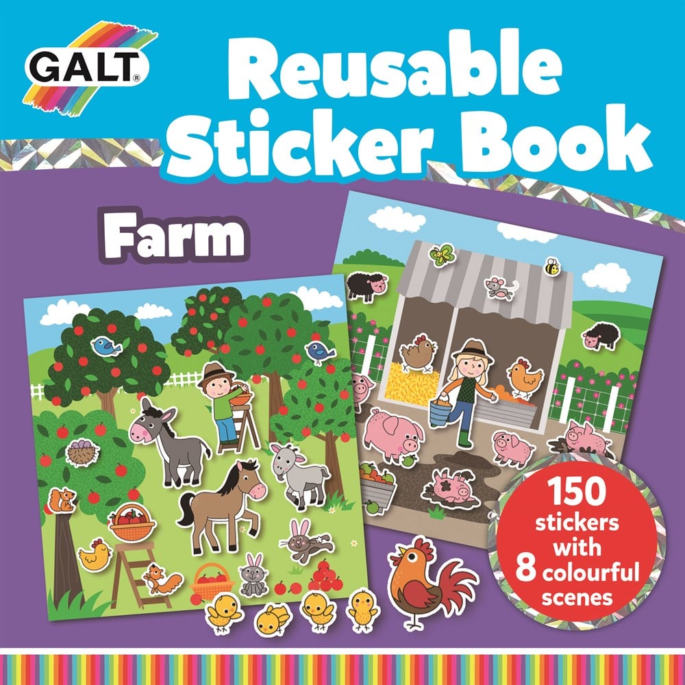 GALT YENİDEN KULLANILABİLİR ÇIKARTMA KİTABI - ÇİFTLİK (Reusable Sticker Book - Farm)