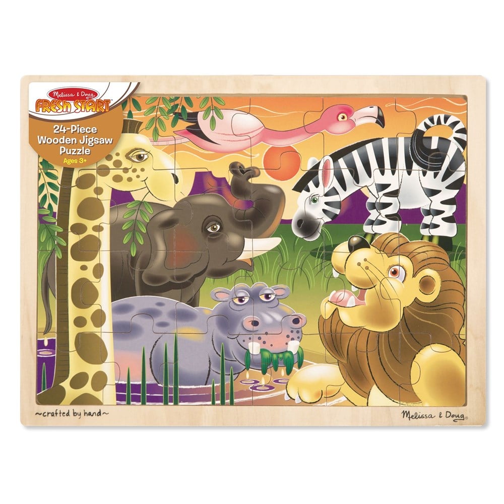 Melissa and Doug AHŞAP 24 PARÇA YAPBOZ - SAFARİ