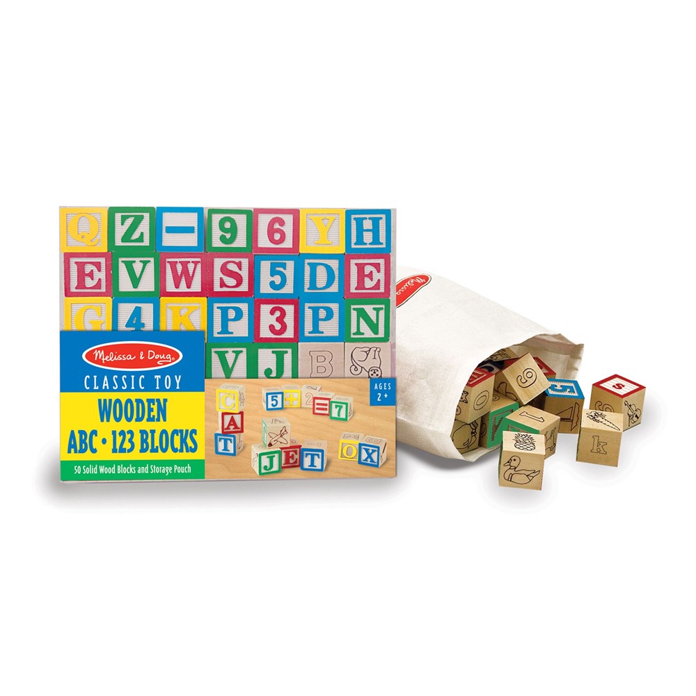 Melissa and Doug AHŞAP BLOKLAR ABC /123 