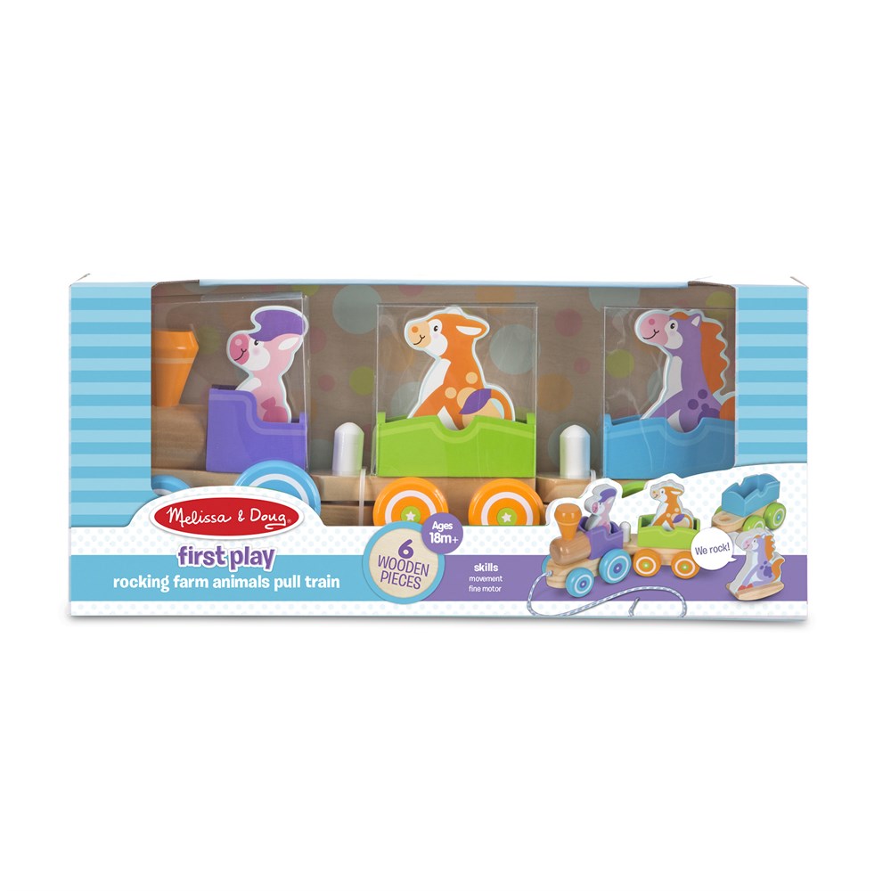 Melissa and Doug AHŞAP ÇEK ÇEK TREN- SALLANAN ÇİFTLİK HAYVANLARI 