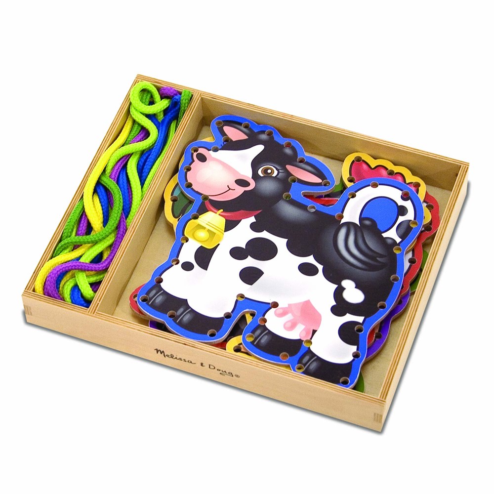 Melissa and Doug AHŞAP İP GEÇİRME ÇİFTLİK HAYVANLARI