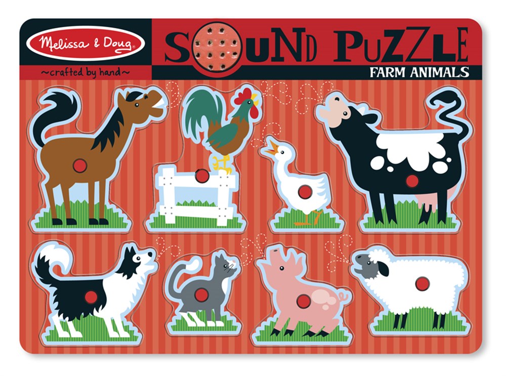 Melissa and Doug AHŞAP SESLİ YAPBOZ - ÇİFTLİK HAYVANLARI