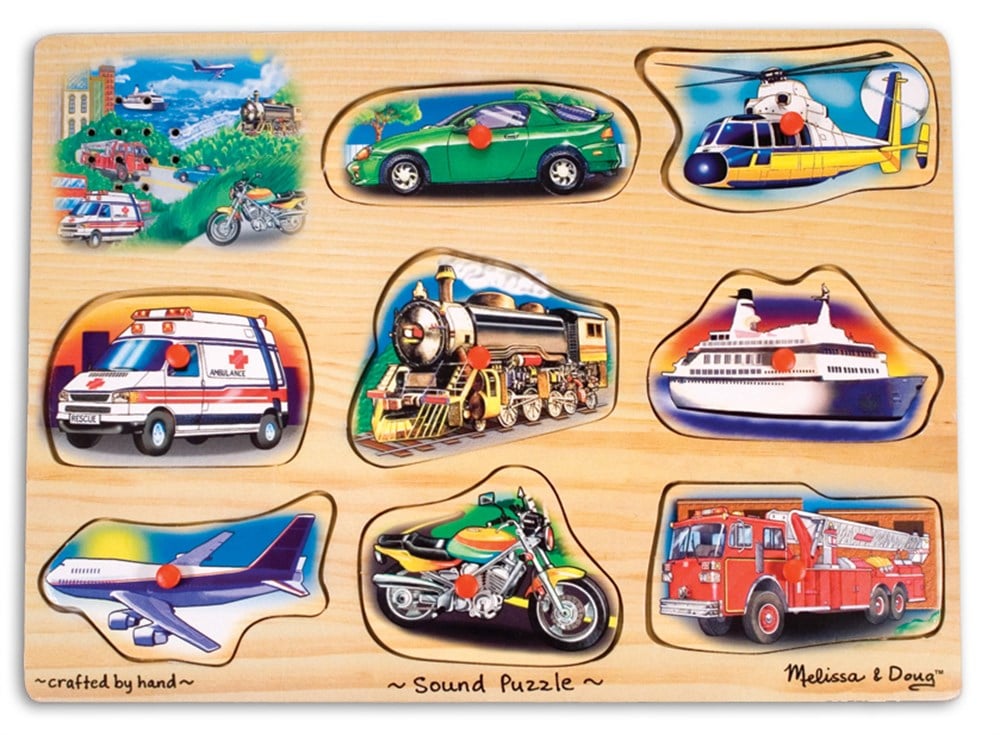 Melissa and Doug AHŞAP SESLİ YAPBOZ - ARAÇLAR