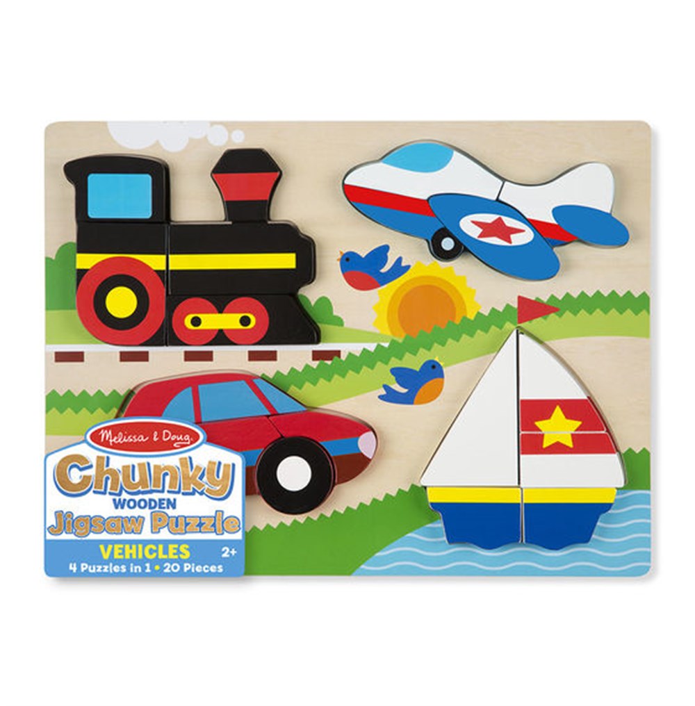 Melissa and Doug AHŞAP TOMBUL PARÇALI YAPBOZ - ARAÇLAR