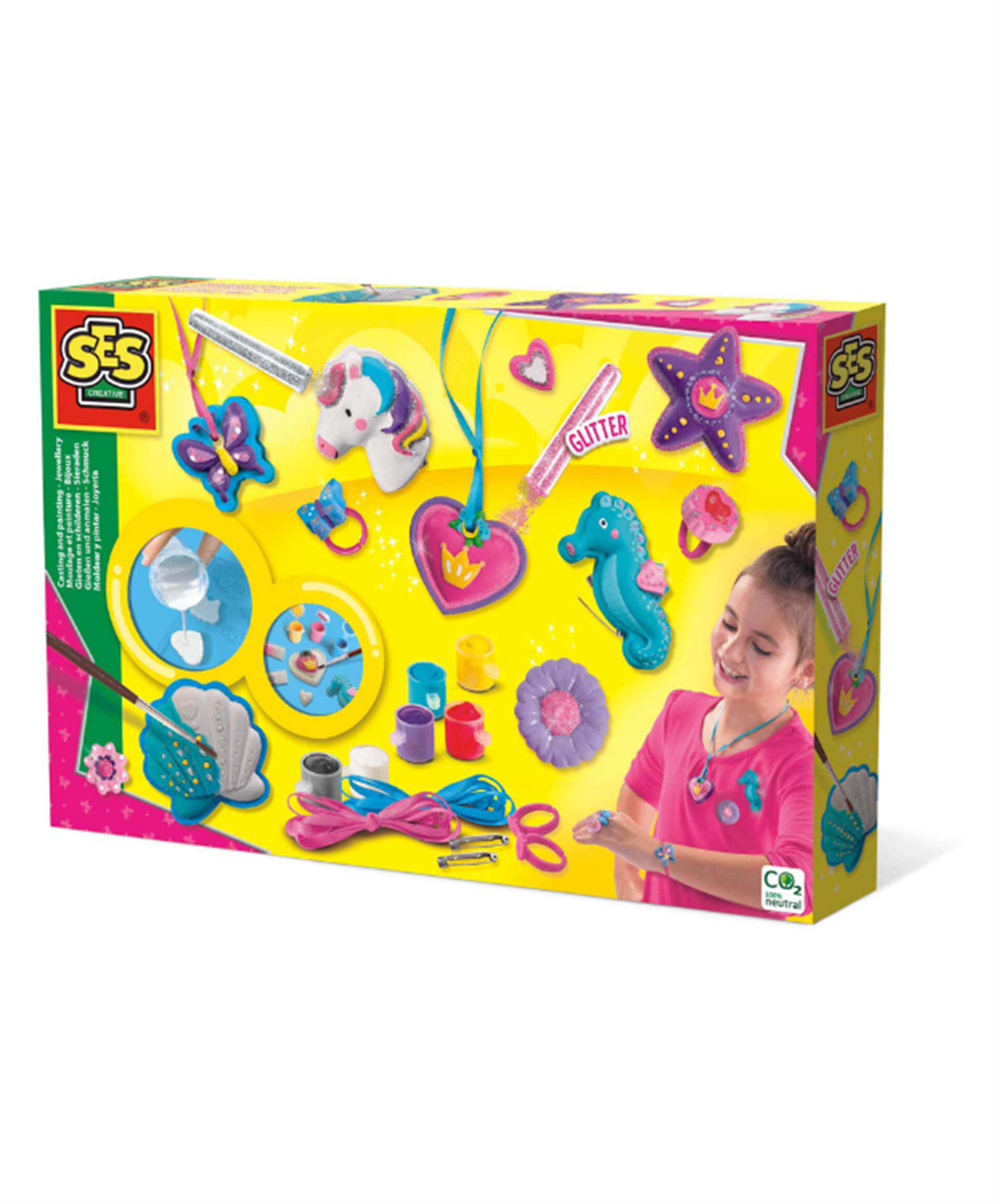 SES Creative Kalıba Dök ve Boya - Mücevherler - Simli