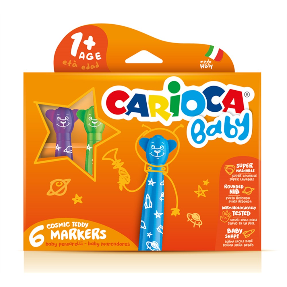 TEDDY JUMBO BEBEK SÜPER YIKANABİLİR KEÇELİ BOYA KALEMİ 6'LI