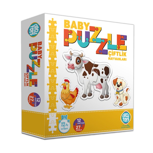 Circle Toys - Baby Puzzle Çiftlik Hayvanları