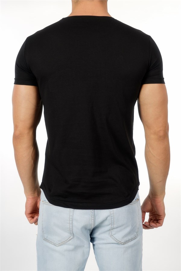 Kurukafa Nakışlı Siyah Erkek T-Shirt