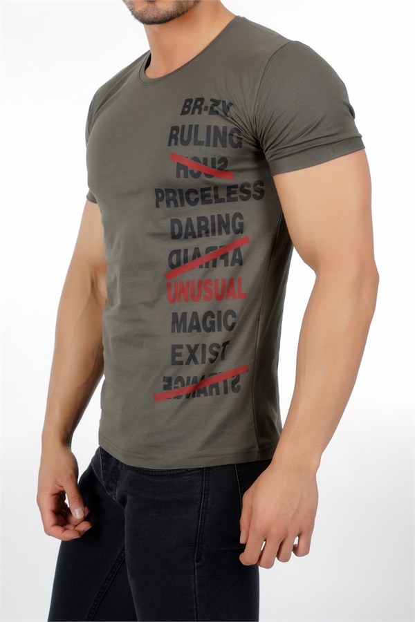 Ruling Baskılı Haki Erkek T-Shirt