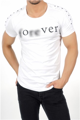 Forever Baskılı Beyaz Erkek T-Shirt