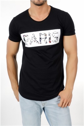 Paris Baskılı Siyah Erkek T-Shirt
