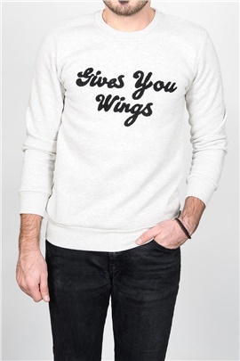 Gives You Wings Baskılı Karmelanj Sweatshirt