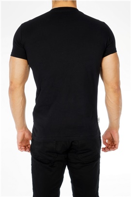 N/Y Baskılı Siyah Erkek T-Shirt