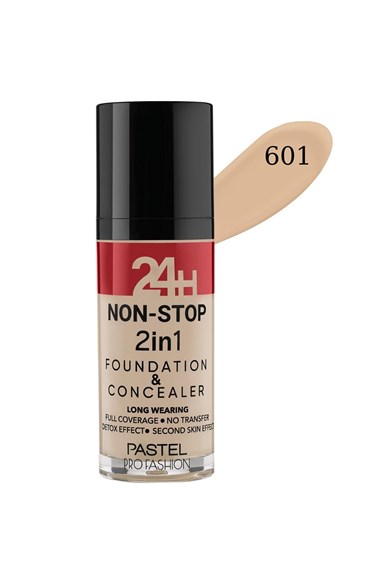 PASTEL PROFASHION 24H NON-STOP 2in1 FOUNDATION & CONCEALER 601