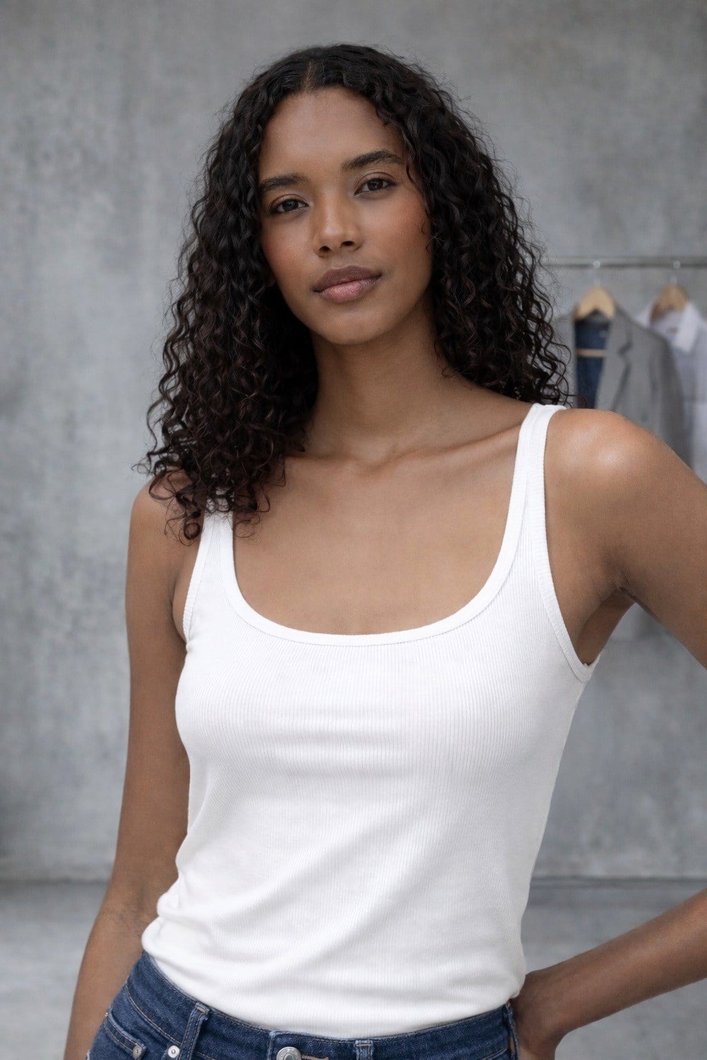 Beyaz İnce Askılı Atlet 