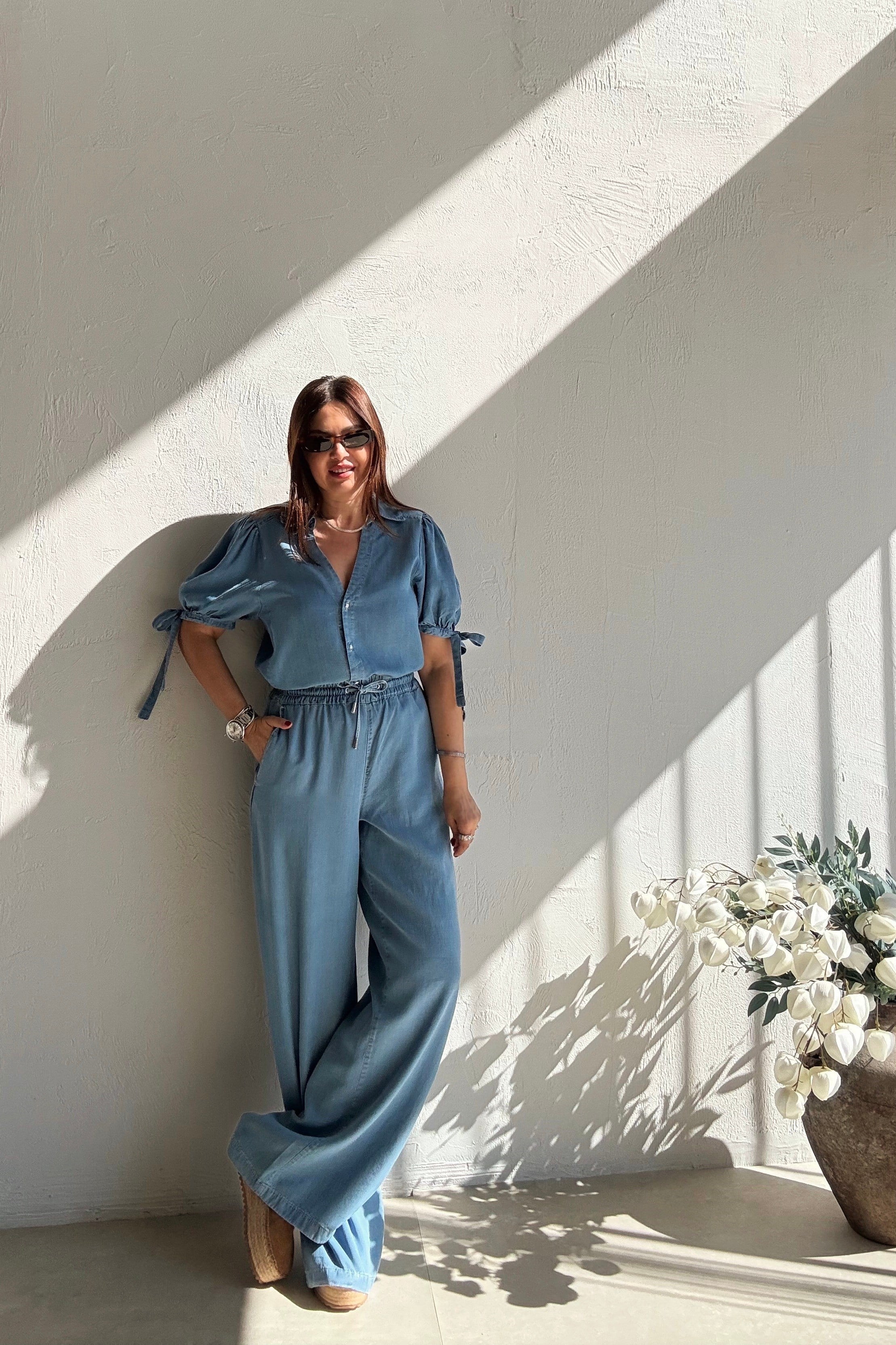 Denim Tril Pantolon MAVİ