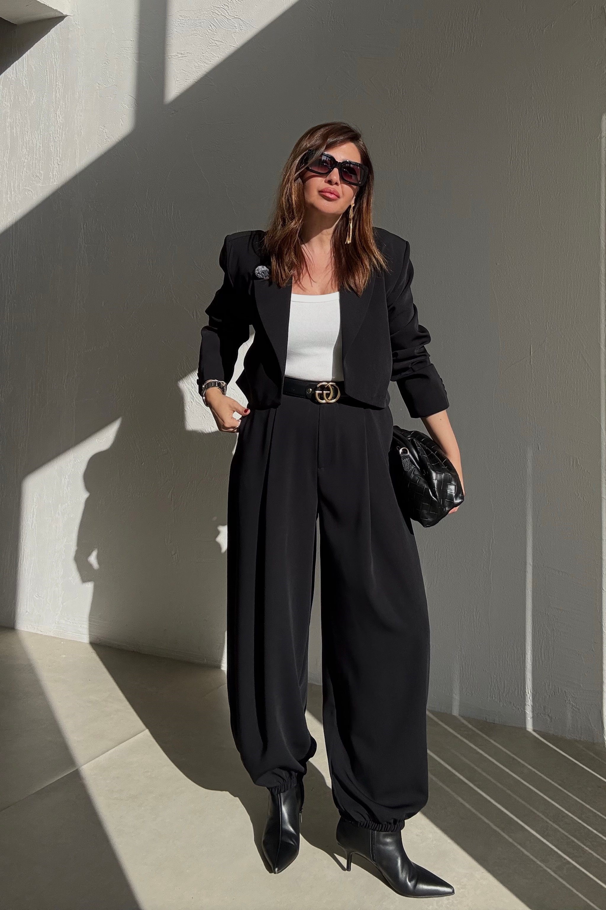 Siyah Balon Pantolon 