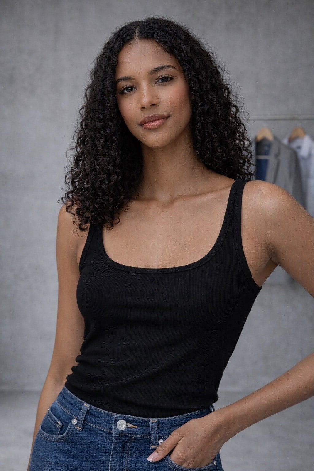 Siyah İnce Askılı Atlet 