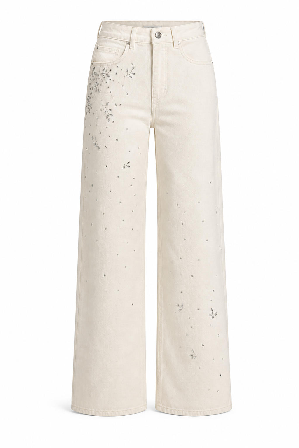 Taşlı Straight Jean EKRU