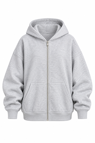 Fermuarlı Sweatshirt GRİ